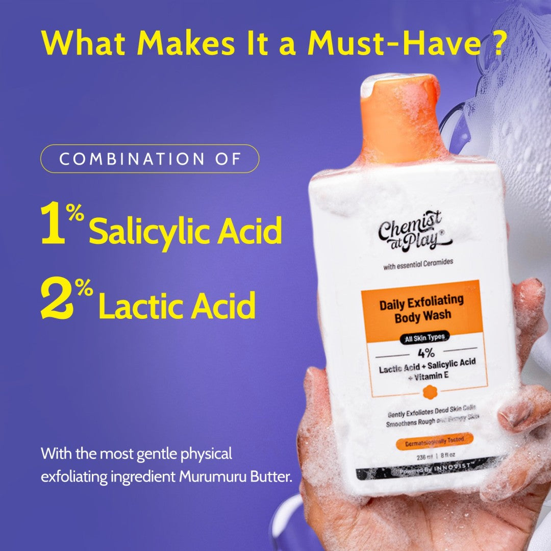 4% Exfoliating Body Wash with Lactic Acid & Salicylic Acid - 236 ml