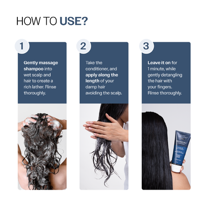 Anti-Hair Fall Shampoo (100 ml) & Conditioner (100 gm) Combo with Redensyl & Rosemary
